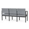Lesro Lenox 3 Seat Tandem Seating W/ Arms, 64.5 in W 24.5 in L 32 in H LS3103 - alternate 2
